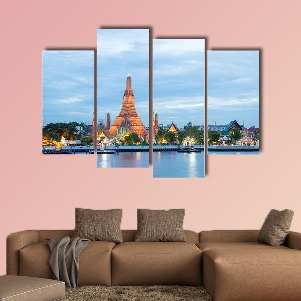 Thailand Cityscape Canvas Wall Art-4 Pop-Gallery Wrap-50" x 32"-Tiaracle