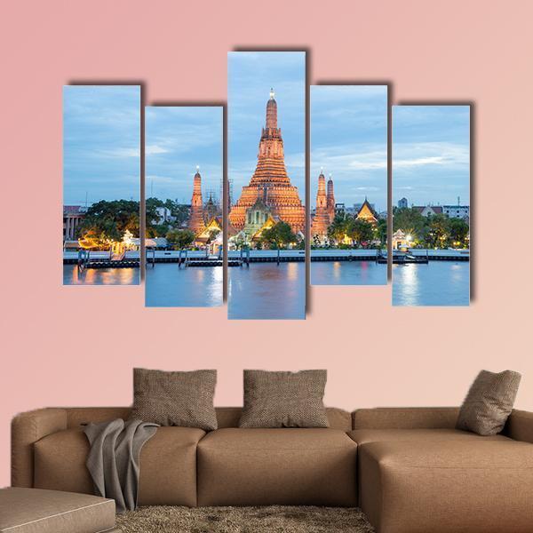 Thailand Cityscape Canvas Wall Art-5 Pop-Gallery Wrap-47" x 32"-Tiaracle