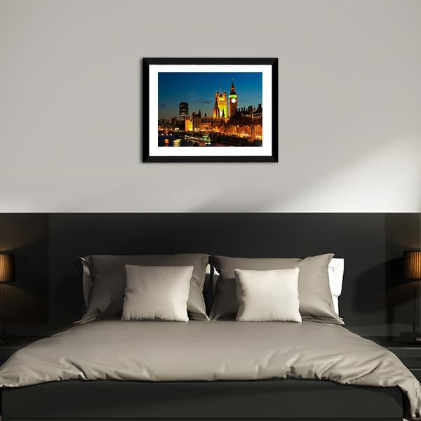Big Ben Clock Tower Canvas Wall Art-5 Horizontal-Gallery Wrap-22" x 12"-Tiaracle