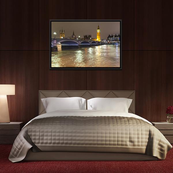 Big Ben In London Panoramic Canvas Wall Art-1 Piece-36" x 12"-Tiaracle