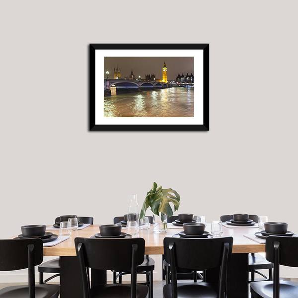 Big Ben In London Panoramic Canvas Wall Art-1 Piece-36" x 12"-Tiaracle