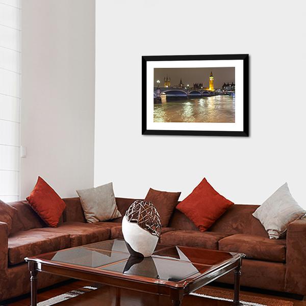 Big Ben In London Panoramic Canvas Wall Art-1 Piece-36" x 12"-Tiaracle