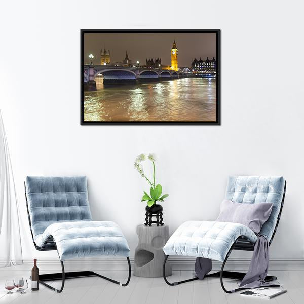 Big Ben In London Panoramic Canvas Wall Art-1 Piece-36" x 12"-Tiaracle