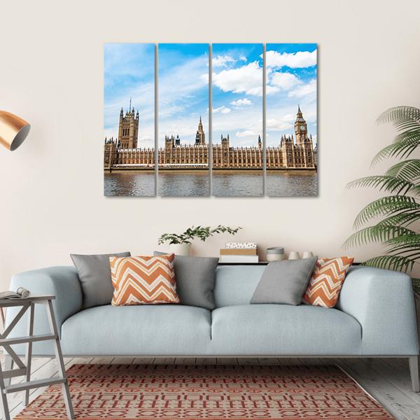 Big Ben In London UK Canvas Wall Art-4 Horizontal-Gallery Wrap-34" x 24"-Tiaracle