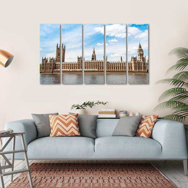 Big Ben In London UK Canvas Wall Art-5 Horizontal-Gallery Wrap-22" x 12"-Tiaracle