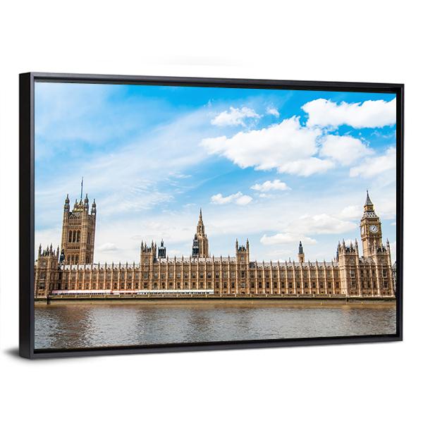 Big Ben In London UK Canvas Wall Art-3 Horizontal-Gallery Wrap-25" x 16"-Tiaracle