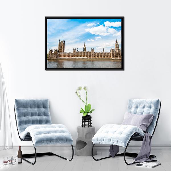 Big Ben In London UK Canvas Wall Art-3 Horizontal-Gallery Wrap-25" x 16"-Tiaracle