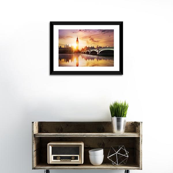 Big Ben Canvas Wall Art-1 Piece-Framed Print-20" x 16"-Tiaracle