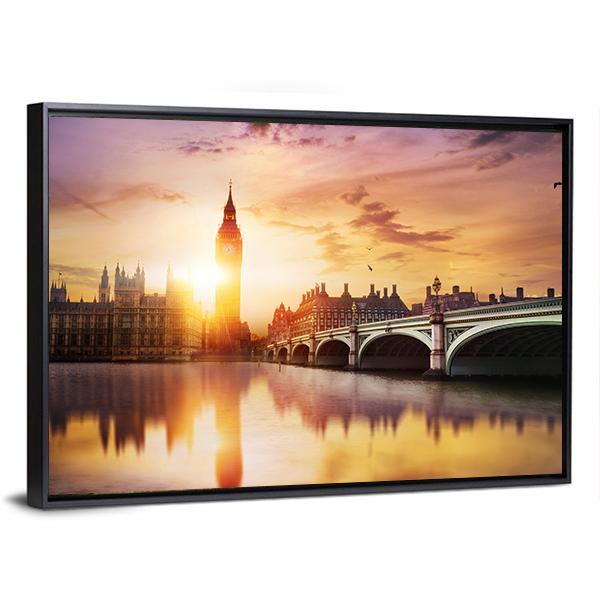 Big Ben Canvas Wall Art-3 Horizontal-Gallery Wrap-25" x 16"-Tiaracle