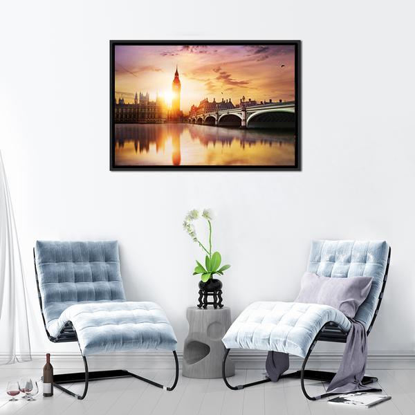 Big Ben Canvas Wall Art-3 Horizontal-Gallery Wrap-25" x 16"-Tiaracle
