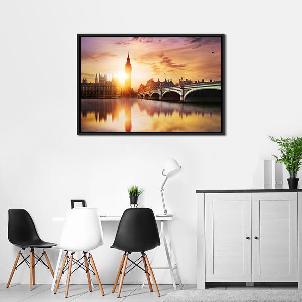 Big Ben Canvas Wall Art-3 Horizontal-Gallery Wrap-25" x 16"-Tiaracle