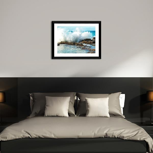Big Breaking Waves Canvas Wall Art-3 Horizontal-Gallery Wrap-25" x 16"-Tiaracle