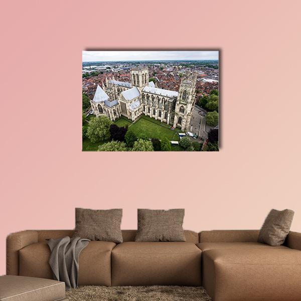 York Minster Cathedral Canvas Wall Art-1 Piece-Gallery Wrap-48" x 32"-Tiaracle