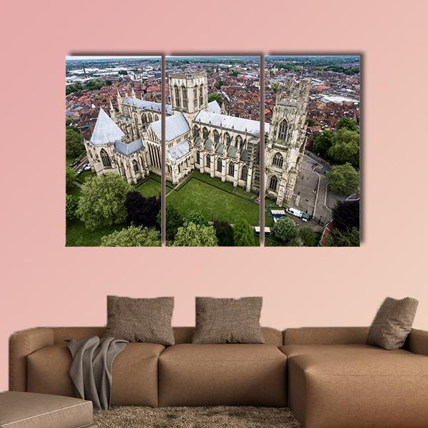 York Minster Cathedral Canvas Wall Art-3 Horizontal-Gallery Wrap-25" x 16"-Tiaracle