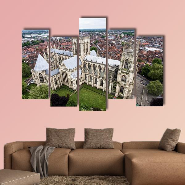 York Minster Cathedral Canvas Wall Art-5 Pop-Gallery Wrap-47" x 32"-Tiaracle