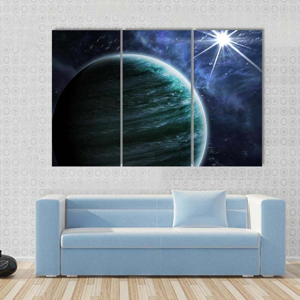 Big Gassy Planet Canvas Wall Art-4 Pop-Gallery Wrap-50" x 32"-Tiaracle