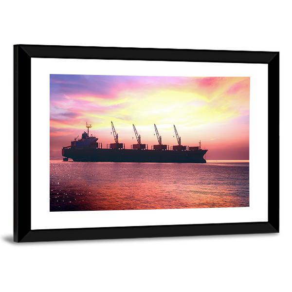 Big International Cargo Ship Canvas Wall Art-3 Horizontal-Gallery Wrap-25" x 16"-Tiaracle