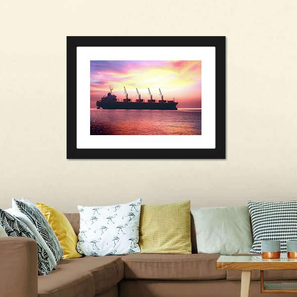 Big International Cargo Ship Canvas Wall Art-3 Horizontal-Gallery Wrap-25" x 16"-Tiaracle