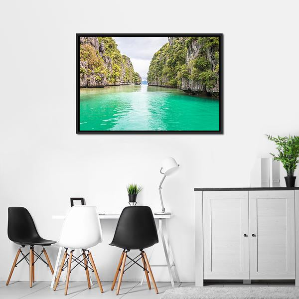 Big Lagoon Philippines Canvas Wall Art-5 Horizontal-Gallery Wrap-22" x 12"-Tiaracle