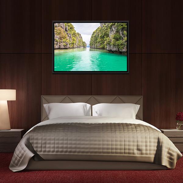 Big Lagoon Philippines Canvas Wall Art-5 Horizontal-Gallery Wrap-22" x 12"-Tiaracle