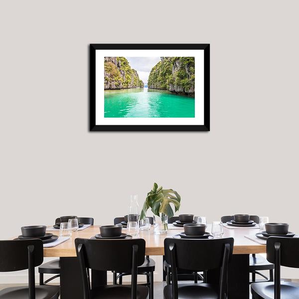 Big Lagoon Philippines Canvas Wall Art-5 Horizontal-Gallery Wrap-22" x 12"-Tiaracle