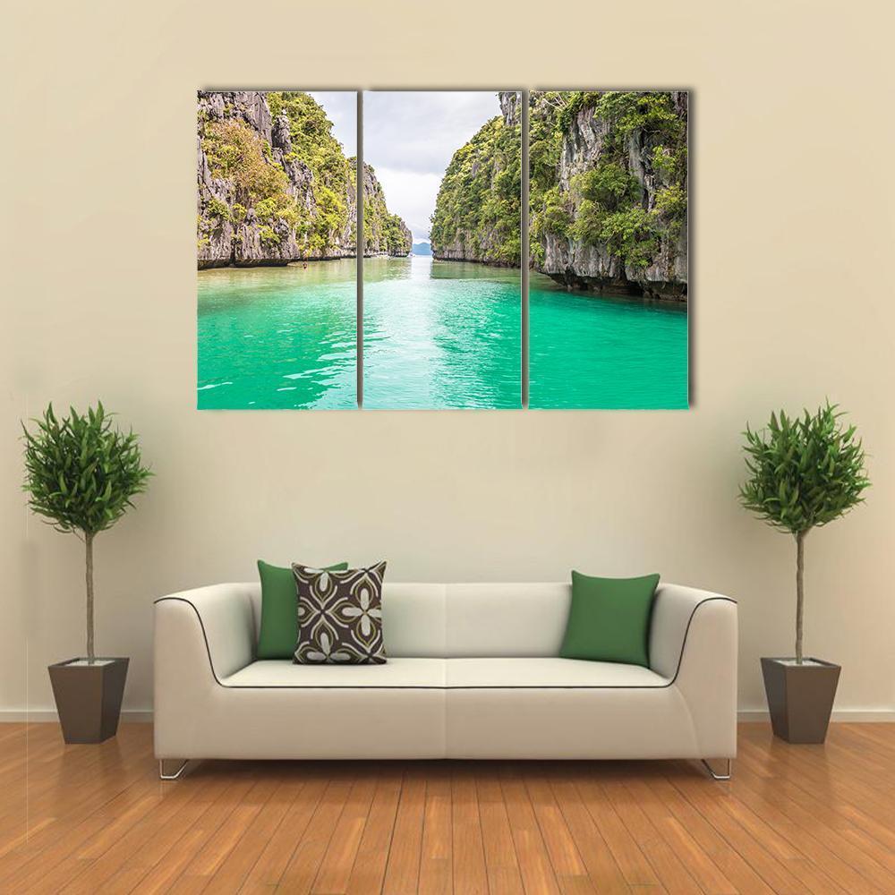 Big Lagoon Philippines Canvas Wall Art-3 Horizontal-Gallery Wrap-37" x 24"-Tiaracle