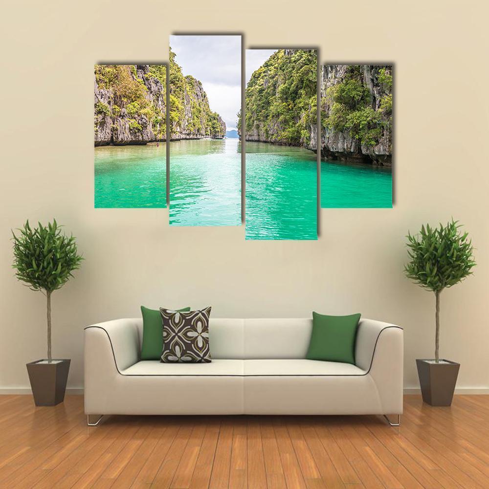 Big Lagoon Philippines Canvas Wall Art-4 Pop-Gallery Wrap-50" x 32"-Tiaracle