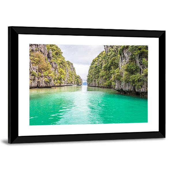 Big Lagoon Philippines Canvas Wall Art-3 Horizontal-Gallery Wrap-25" x 16"-Tiaracle