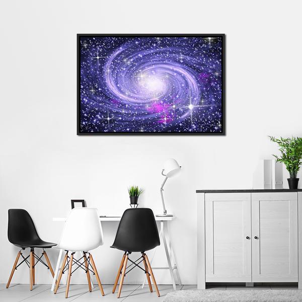 Big Spiral Galaxy Canvas Wall Art-5 Horizontal-Gallery Wrap-22" x 12"-Tiaracle