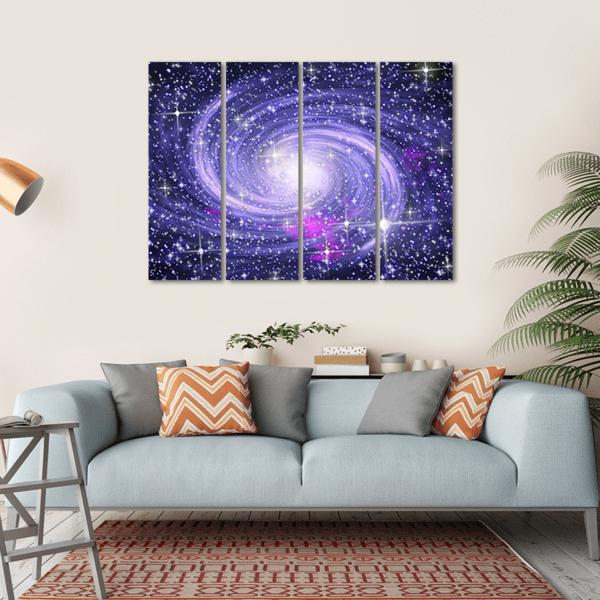 Big Spiral Galaxy Canvas Wall Art-4 Horizontal-Gallery Wrap-34" x 24"-Tiaracle