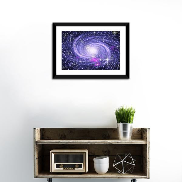 Big Spiral Galaxy Canvas Wall Art-1 Piece-Framed Print-20" x 16"-Tiaracle