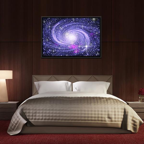 Big Spiral Galaxy Panoramic Canvas Wall Art-1 Piece-36" x 12"-Tiaracle