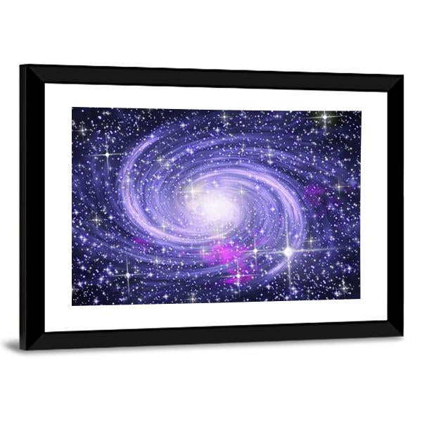 Big Spiral Galaxy Panoramic Canvas Wall Art-1 Piece-36" x 12"-Tiaracle