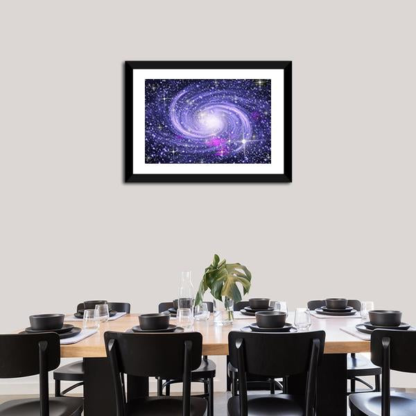 Big Spiral Galaxy Panoramic Canvas Wall Art-1 Piece-36" x 12"-Tiaracle