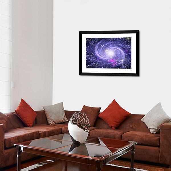 Big Spiral Galaxy Panoramic Canvas Wall Art-1 Piece-36" x 12"-Tiaracle
