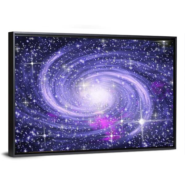 Big Spiral Galaxy Panoramic Canvas Wall Art-1 Piece-36" x 12"-Tiaracle