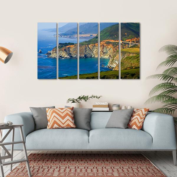 Big Sur California Coast Canvas Wall Art-5 Horizontal-Gallery Wrap-22" x 12"-Tiaracle