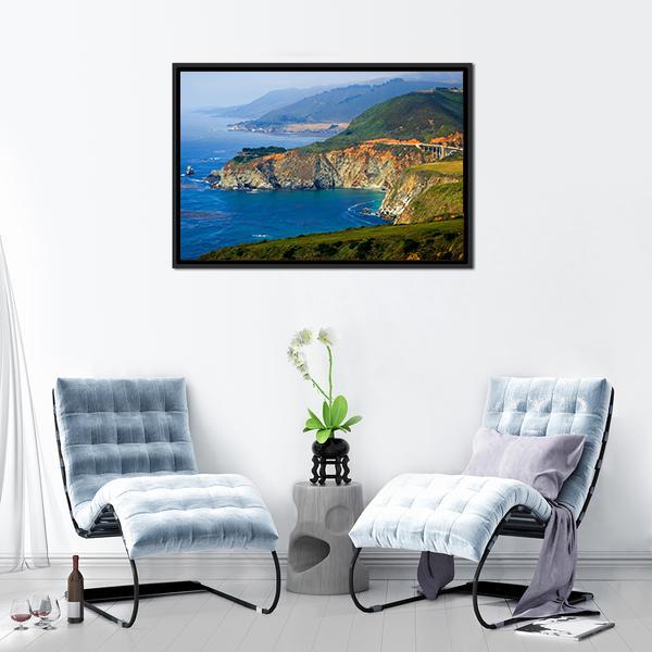 Big Sur California Coast Canvas Wall Art-5 Horizontal-Gallery Wrap-22" x 12"-Tiaracle