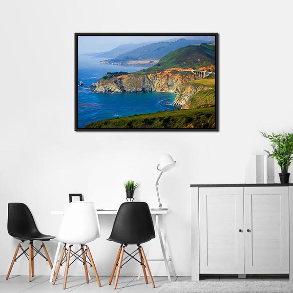 Big Sur California Coast Canvas Wall Art-5 Horizontal-Gallery Wrap-22" x 12"-Tiaracle