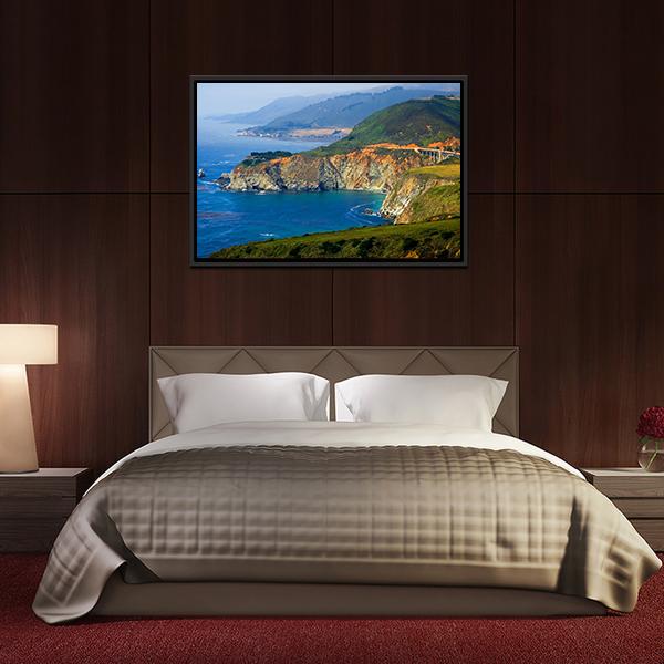 Big Sur California Coast Canvas Wall Art-5 Horizontal-Gallery Wrap-22" x 12"-Tiaracle
