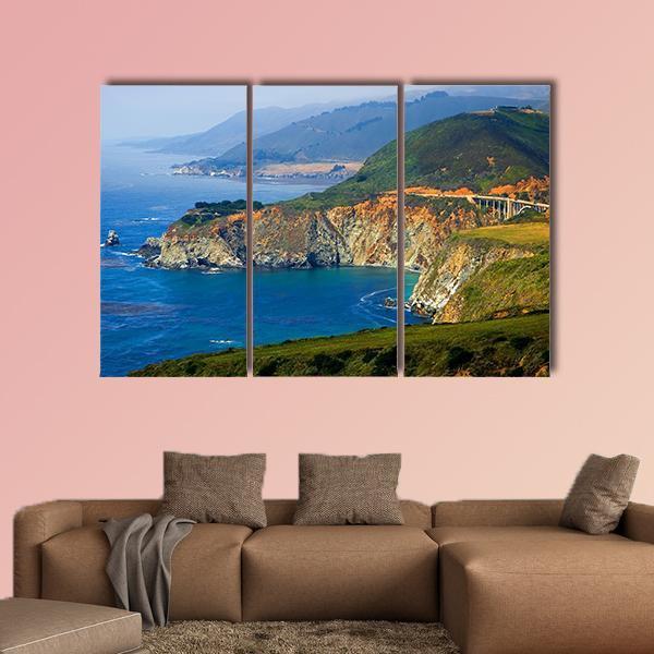 Big Sur California Coast Canvas Wall Art-3 Horizontal-Gallery Wrap-37" x 24"-Tiaracle
