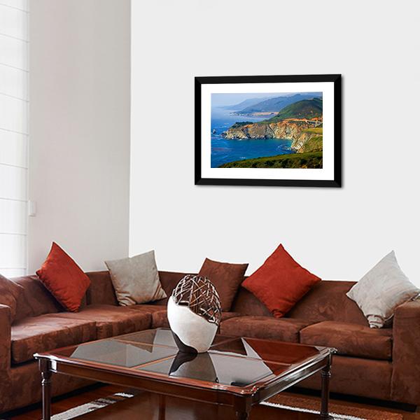 Big Sur California Coast Panoramic Canvas Wall Art-1 Piece-36" x 12"-Tiaracle
