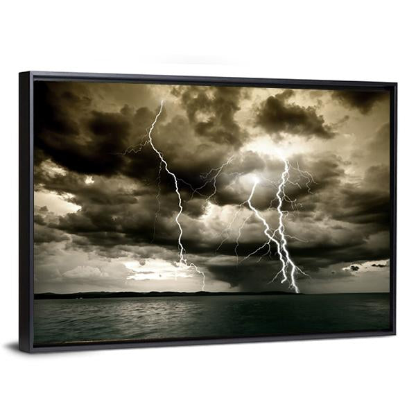 Big Thunderbolt Canvas Wall Art-5 Horizontal-Gallery Wrap-22" x 12"-Tiaracle
