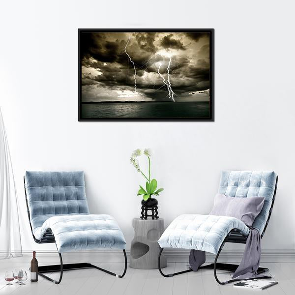 Big Thunderbolt Canvas Wall Art-5 Horizontal-Gallery Wrap-22" x 12"-Tiaracle