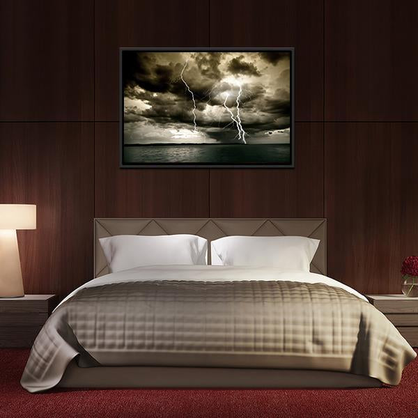 Big Thunderbolt Canvas Wall Art-5 Horizontal-Gallery Wrap-22" x 12"-Tiaracle