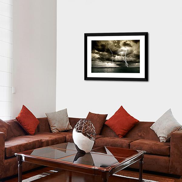 Big Thunderbolt Canvas Wall Art-5 Horizontal-Gallery Wrap-22" x 12"-Tiaracle