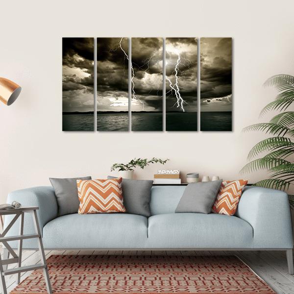 Big Thunderbolt Canvas Wall Art-5 Horizontal-Gallery Wrap-22" x 12"-Tiaracle