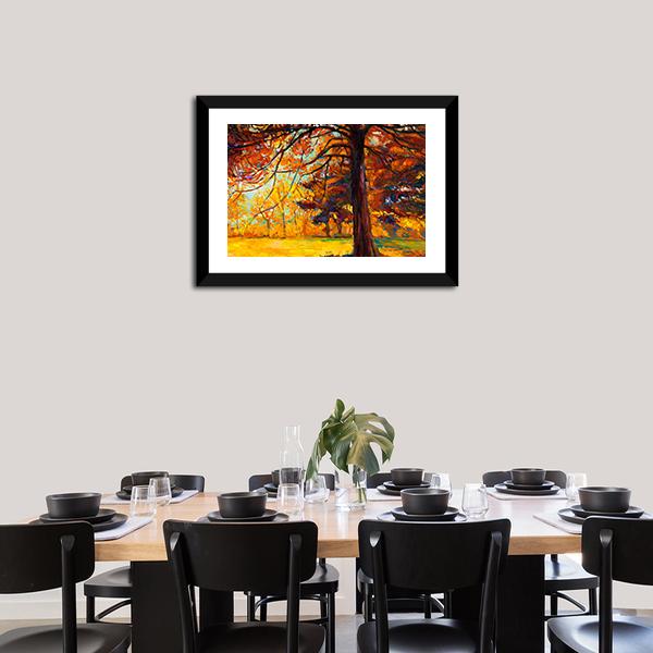 Big Tree In Autumn Canvas Wall Art-3 Horizontal-Gallery Wrap-25&quot; x 16&quot;-Tiaracle
