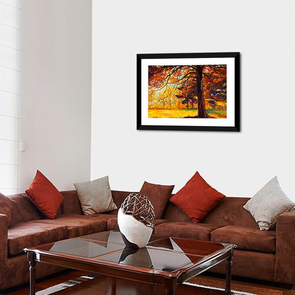 Big Tree In Autumn Canvas Wall Art-3 Horizontal-Gallery Wrap-25&quot; x 16&quot;-Tiaracle
