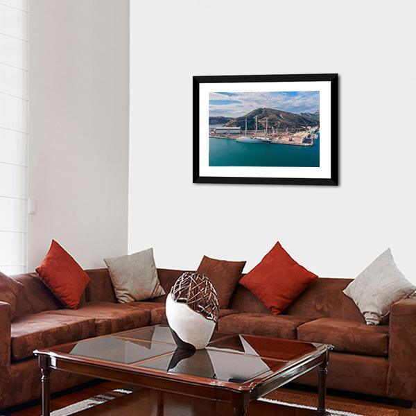Biggest Sailing Yacht Spain Canvas Wall Art-3 Horizontal-Gallery Wrap-25" x 16"-Tiaracle